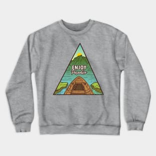 enjoy paradise triangle Crewneck Sweatshirt
